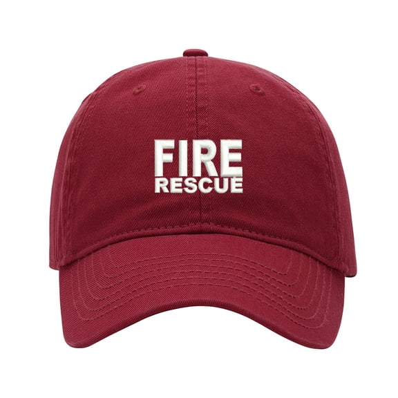 Baseball Cap Embroidered Hat for Fire Rescue Men's Adjustable Cotton Unisex Embroidery Baseball Caps