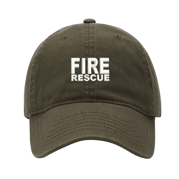 Baseball Cap Embroidered Hat for Fire Rescue Men's Adjustable Cotton Unisex Embroidery Baseball Caps