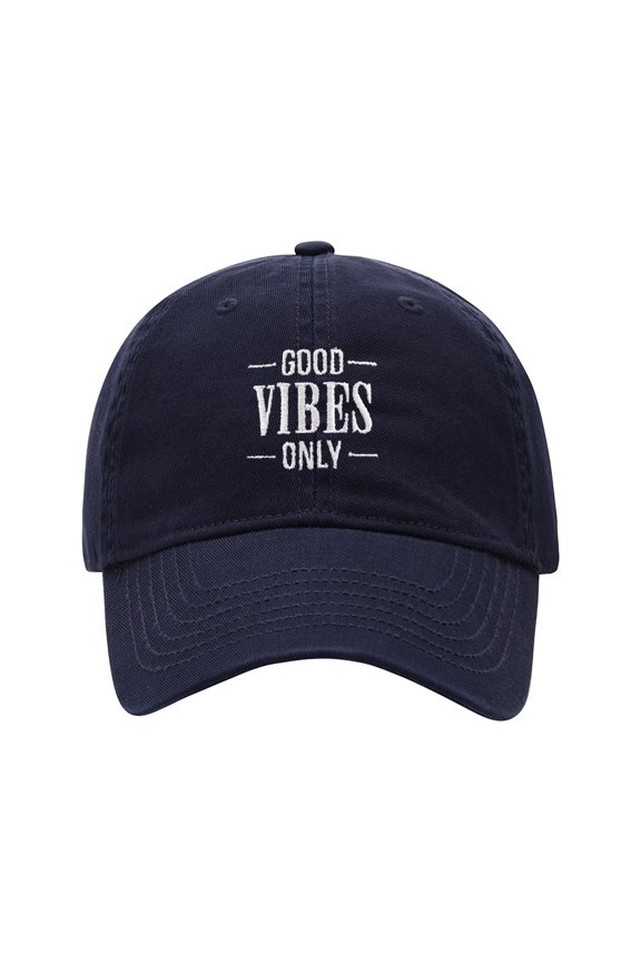 Baseball Cap Embroidered Hat for Good Vibes Only Men's Adjustable Cotton Unisex Embroidery Baseball Caps