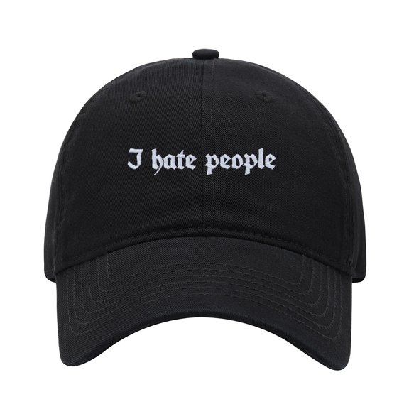 Baseball Cap Embroidered Hat for I Hate People Men's Adjustable Cotton Unisex Embroidery Baseball Caps