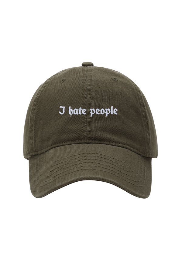 Baseball Cap Embroidered Hat for I Hate People Men's Adjustable Cotton Unisex Embroidery Baseball Caps