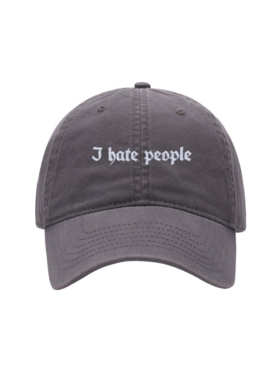 Baseball Cap Embroidered Hat for I Hate People Men's Adjustable Cotton Unisex Embroidery Baseball Caps
