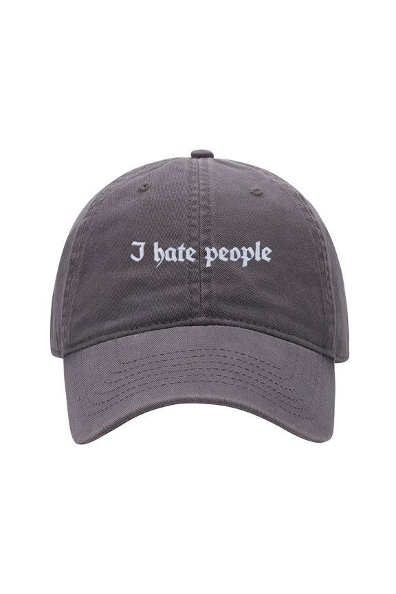 Baseball Cap Embroidered Hat for I Hate People Men's Adjustable Cotton Unisex Embroidery Baseball Caps