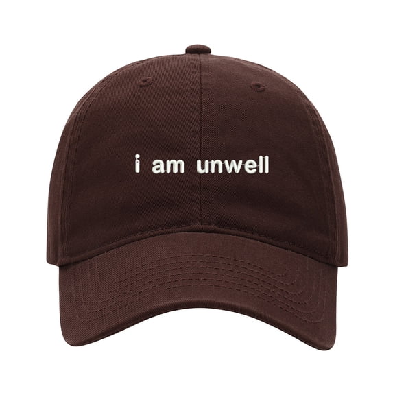 Baseball Cap Embroidered Hat for I am Unwell Men's Adjustable Cotton Unisex Embroidery Baseball Caps