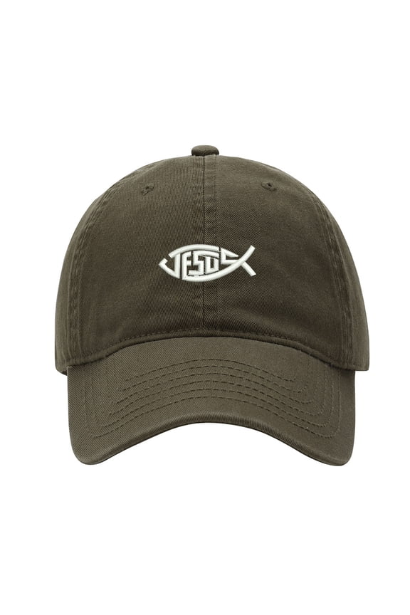 Baseball Cap Embroidered Hat for Jesus Christian Fish Men's Adjustable Cotton Unisex Embroidery Baseball Caps
