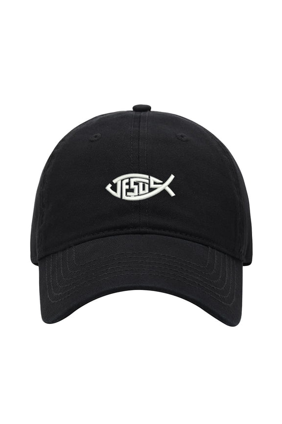 Baseball Cap Embroidered Hat for Jesus Christian Fish Men's Adjustable Cotton Unisex Embroidery Baseball Caps