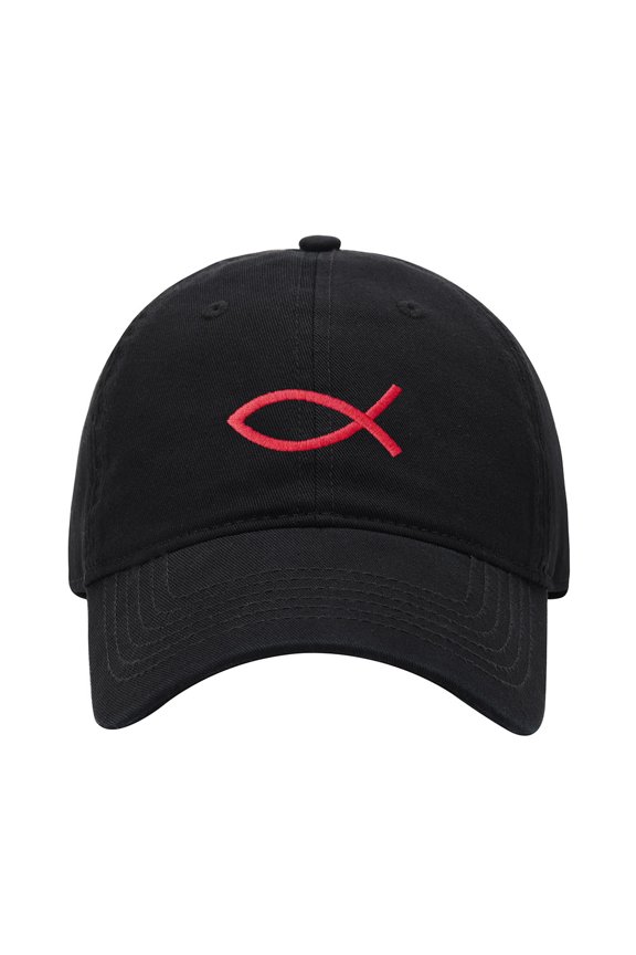 Baseball Cap Embroidered Hat for Jesus Fish Ichthys Men's Adjustable Cotton Unisex Embroidery Baseball Caps