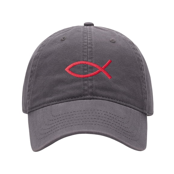 Baseball Cap Embroidered Hat for Jesus Fish Ichthys Men's Adjustable Cotton Unisex Embroidery Baseball Caps