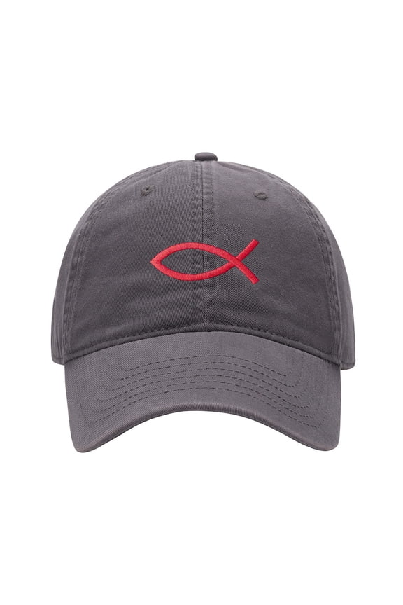Baseball Cap Embroidered Hat for Jesus Fish Ichthys Men's Adjustable Cotton Unisex Embroidery Baseball Caps