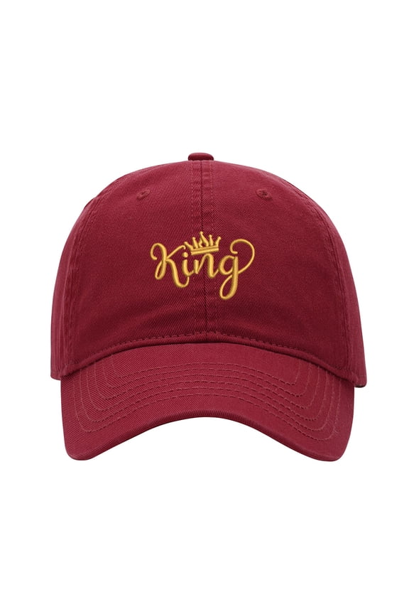 Baseball Cap Embroidered Hat for King with Crown Men's Adjustable Cotton Unisex Embroidery Baseball Caps