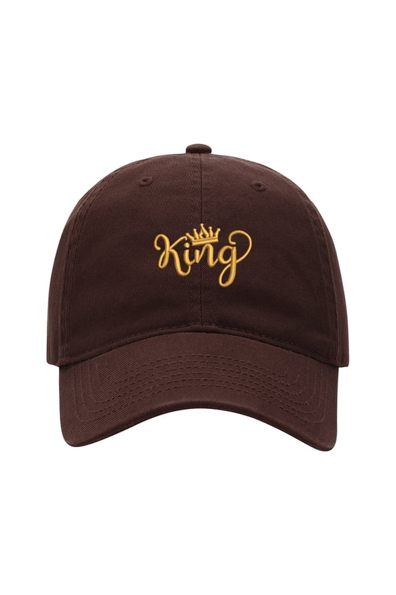 Baseball Cap Embroidered Hat for King with Crown Men's Adjustable Cotton Unisex Embroidery Baseball Caps