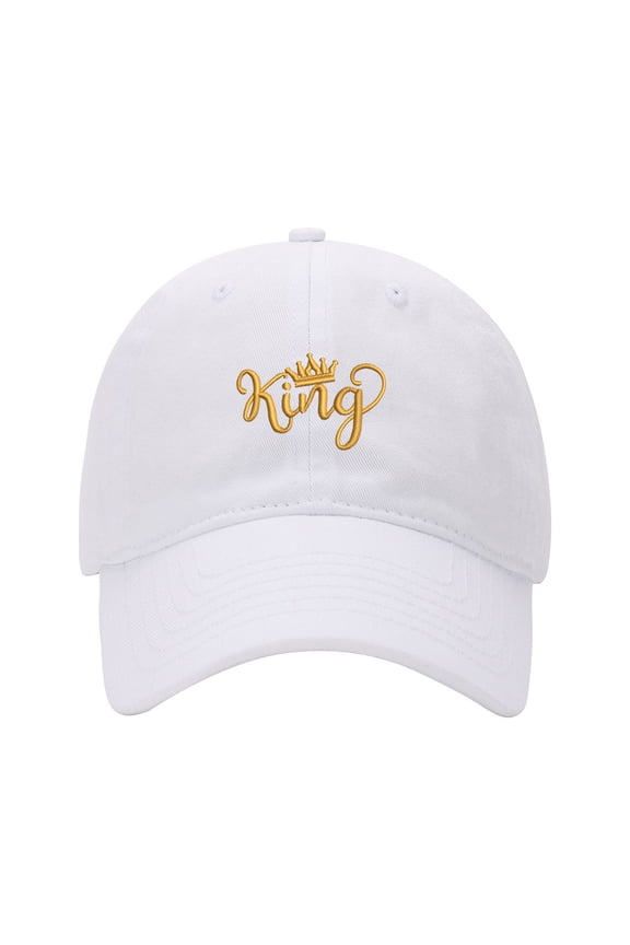 Baseball Cap Embroidered Hat for King with Crown Men's Adjustable Cotton Unisex Embroidery Baseball Caps