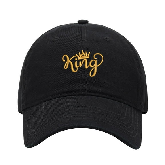 Baseball Cap Embroidered Hat for King with Crown Men's Adjustable Cotton Unisex Embroidery Baseball Caps