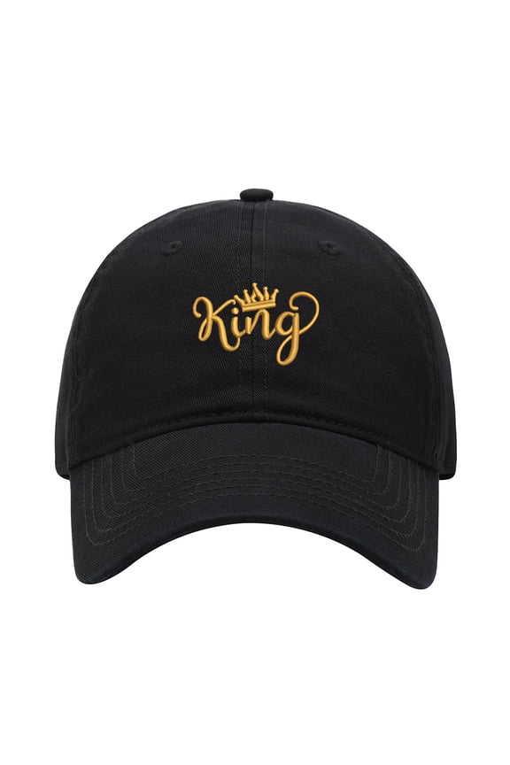 Baseball Cap Embroidered Hat for King with Crown Men's Adjustable Cotton Unisex Embroidery Baseball Caps
