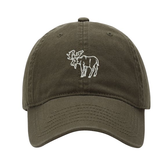 Baseball Cap Embroidered Hat for Moose Standing Men's Adjustable Cotton Unisex Embroidery Baseball Caps