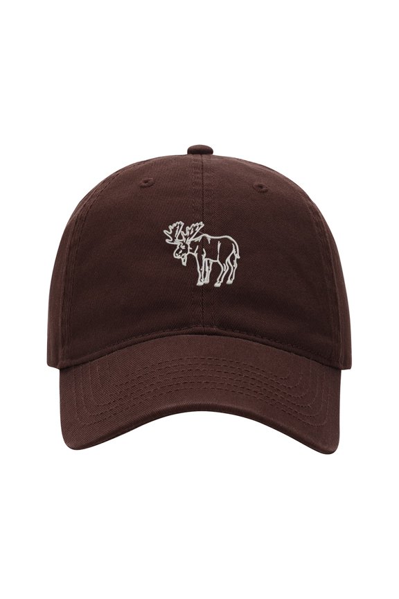 Baseball Cap Embroidered Hat for Moose Standing Men's Adjustable Cotton Unisex Embroidery Baseball Caps