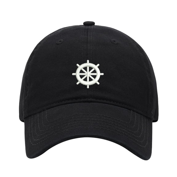 Baseball Cap Embroidered Hat for Nautical Wheel Men's Adjustable Cotton Unisex Embroidery Baseball Caps