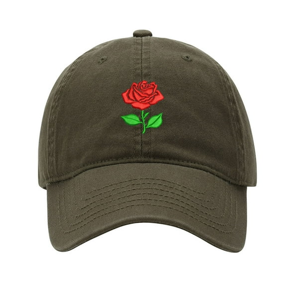 Baseball Cap Embroidered Hat for Rose Flower Men's Adjustable Cotton Unisex Embroidery Baseball Caps