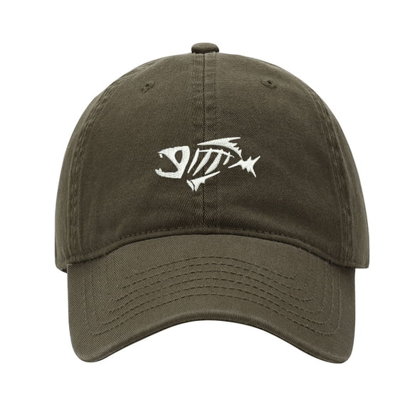 Baseball Cap Embroidered Hat for Skeloton Fish Men's Adjustable Cotton Unisex Embroidery Baseball Caps