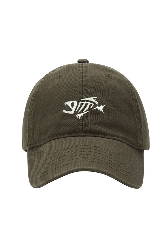 Baseball Cap Embroidered Hat for Skeloton Fish Men's Adjustable Cotton Unisex Embroidery Baseball Caps