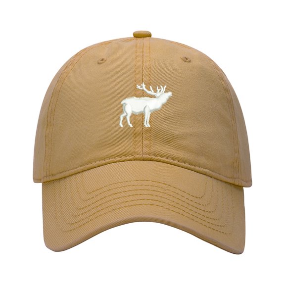 Baseball Cap Embroidered Hat for Solid Elk Men's Adjustable Cotton Unisex Embroidery Baseball Caps