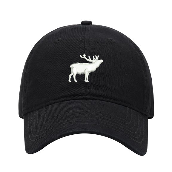 Baseball Cap Embroidered Hat for Solid Elk Men's Adjustable Cotton Unisex Embroidery Baseball Caps