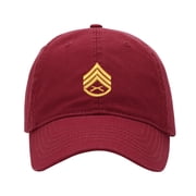Baseball Cap Embroidered Hat for Staff Sergeant SSgt Rank Mens Adjustable Cotton Unisex Embroidery Baseball Caps