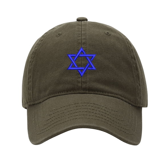 Baseball Cap Embroidered Hat for Star of David Men's Adjustable Cotton Unisex Embroidery Baseball Caps