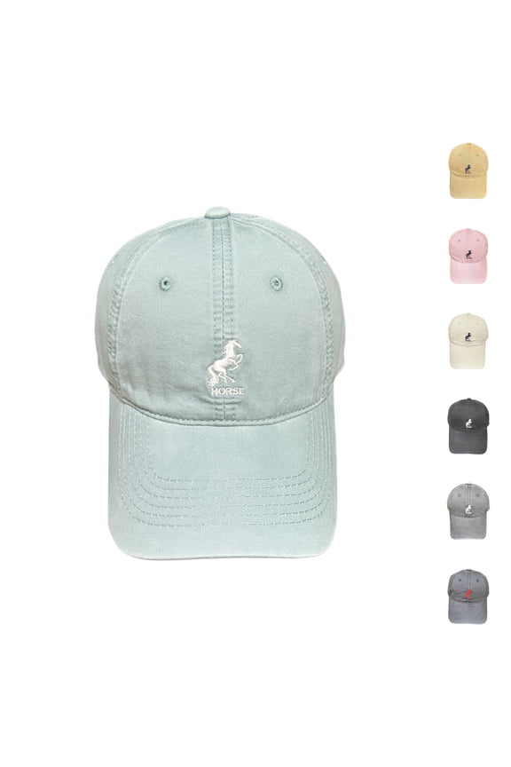 Baseball Cap, Embroidered Horse Design Snapback Hat, Deep Crown Wide Curved Visor for Sun Protection, Adjustable Big Head Hat for Outdoor, Daily Casual​-Pink