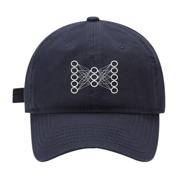Baseball Cap Embroidered for AI Neural Network Cotton Embroidery Baseball Hats