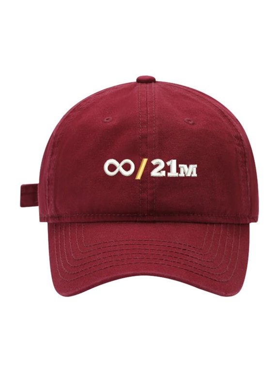 Baseball Cap Embroidered for Bitcoin Infinity / 21M Cotton Embroidery Baseball Hats