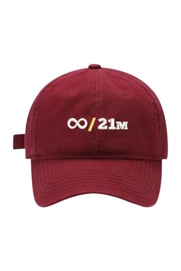 Baseball Cap Embroidered for Bitcoin Infinity / 21M Cotton Embroidery Baseball Hats