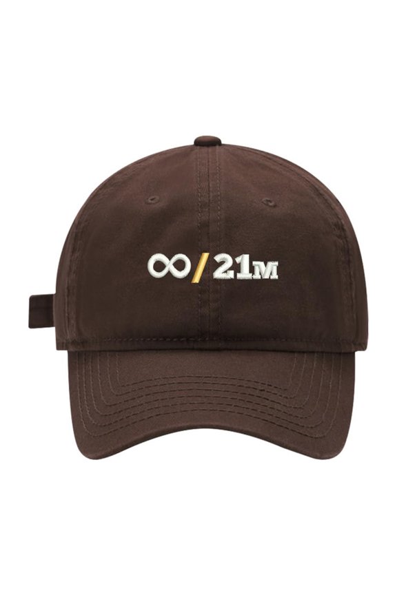 Baseball Cap Embroidered for Bitcoin Infinity / 21M Cotton Embroidery Baseball Hats