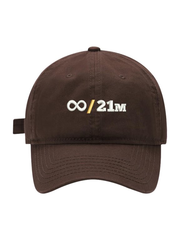 Baseball Cap Embroidered for Bitcoin Infinity / 21M Cotton Embroidery Baseball Hats