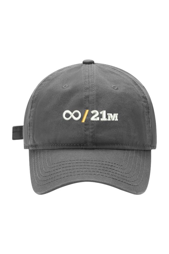 Baseball Cap Embroidered for Bitcoin Infinity / 21M Cotton Embroidery Baseball Hats