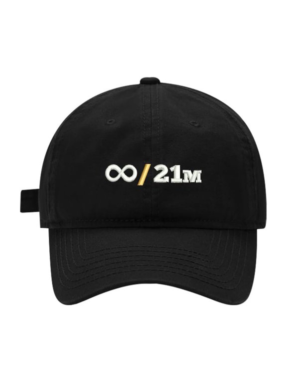 Baseball Cap Embroidered for Bitcoin Infinity / 21M Cotton Embroidery Baseball Hats