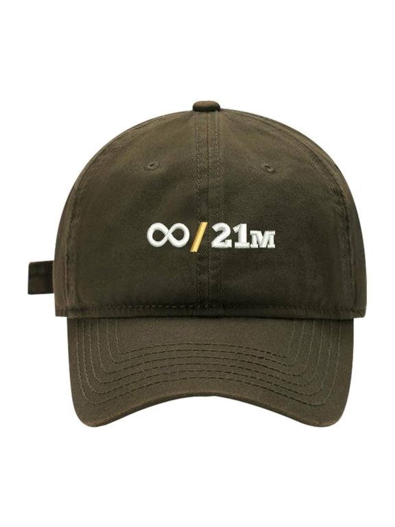 Baseball Cap Embroidered for Bitcoin Infinity / 21M Cotton Embroidery Baseball Hats