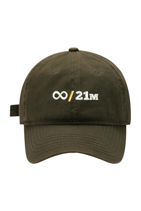 Baseball Cap Embroidered for Bitcoin Infinity / 21M Cotton Embroidery Baseball Hats