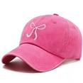thumbnail image 1 of Baseball Cap Female Bow Embroidery Cute Washable Denim Baseball Caps Versatile Face Enhancing Small Sun Baseball Caps Baseball Hat RD2 One Size, 1 of 2