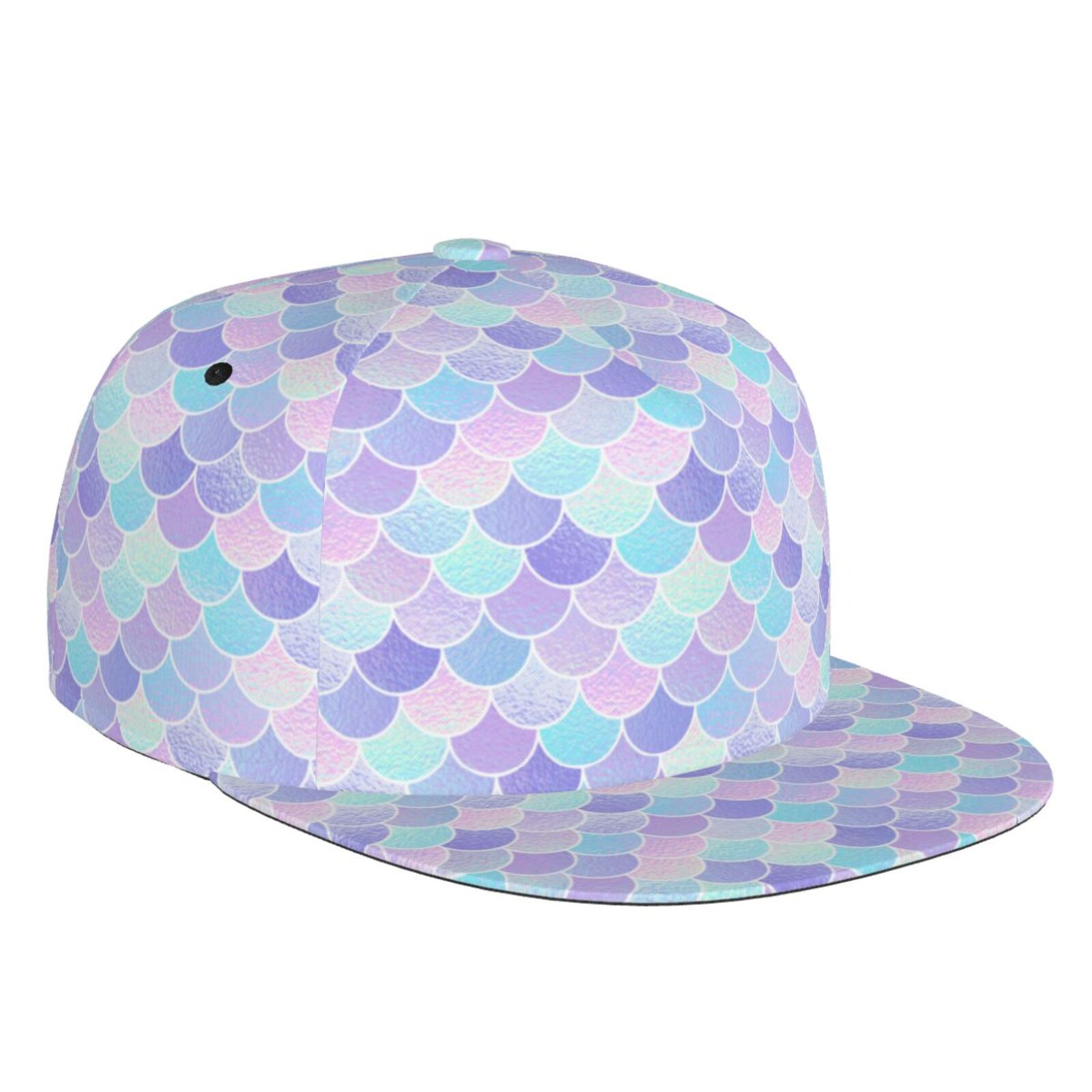 Baseball Cap Fish scales watercolor texture Flat Brim Hats for Men and ...