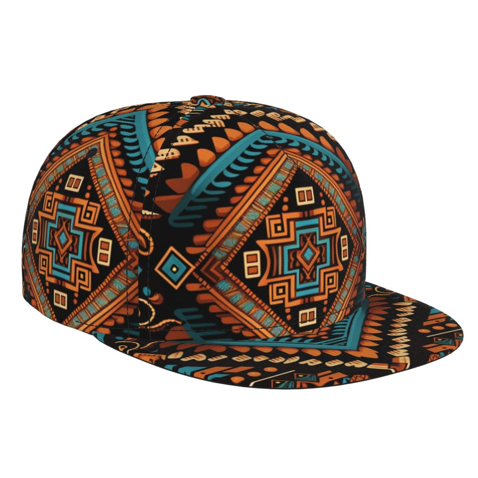Baseball Cap Flat Bill Hat Adjustable Brim Trucker Hats Snapback ...