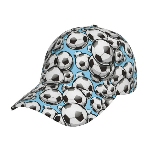 Baseball Cap, Football Soccer Ball Trucker Hats Women Dad Hat for Workouts - Baseball hat Adjustable Size