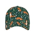 thumbnail image 1 of Baseball Cap, Fox Green Plants Trucker Hats Women Dad Hat For Workouts - Baseball Hat Adjustable Size, 1 of 2