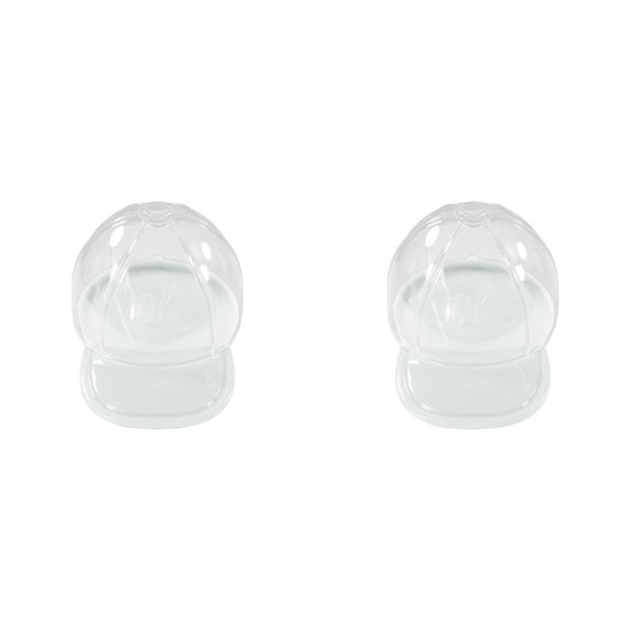 Baseball Cap Gift Box,Plastic Candy Storage Boxes,Hat Baseball Shaped Box Party Favor Empty Case,Food Packaging Organizer for Candy Snack Goody,DIY Craft Small Fillers(3.34x1.57")(White*2)