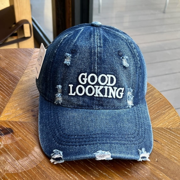 Baseball Cap Golf Dad Hat AURORADY American Camouflage Baseball Hat Big Head Circumference Small Cowboy Cap, Blue One Size Baseball Caps