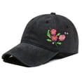 thumbnail image 1 of Baseball Cap Golf Dad Hat CQXIDFH Retro Hand Embroidered Flower Baseball Cap, Versatile Outdoor Sun Hat for Men Women, Sun Visor Hats (Black, One Size), 1 of 4