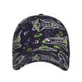 thumbnail image 1 of Baseball Cap, Green Space Pattern White Trucker Hats Women Dad Hat For Workouts - Baseball Hat Adjustable Size, 1 of 2