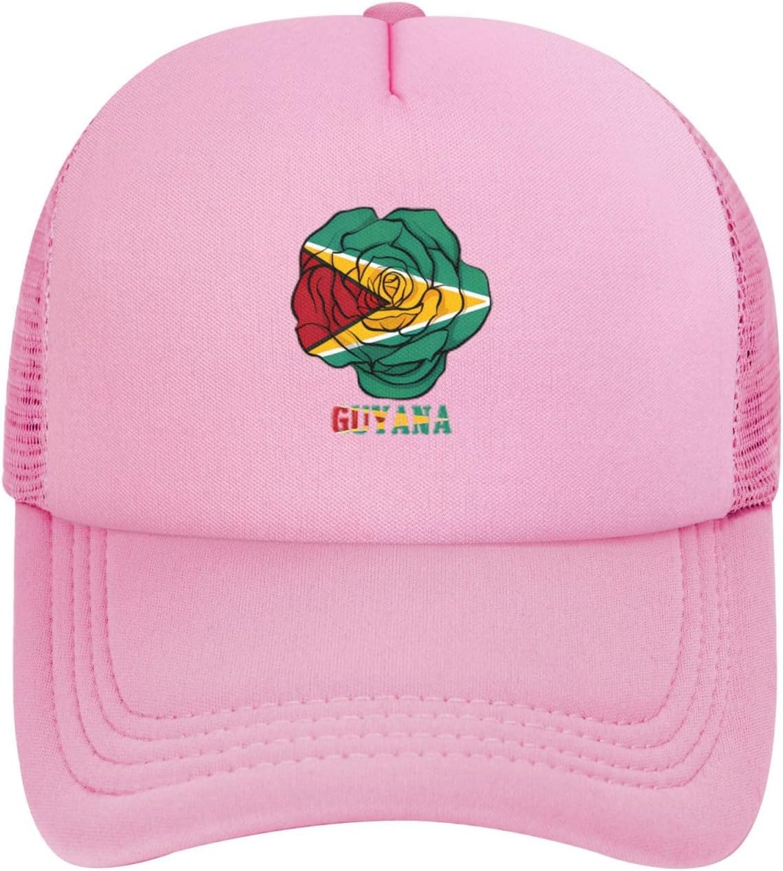 Baseball Cap Guyana Guyanese Roses Flag Adult Mesh Baseball Cap Trucker