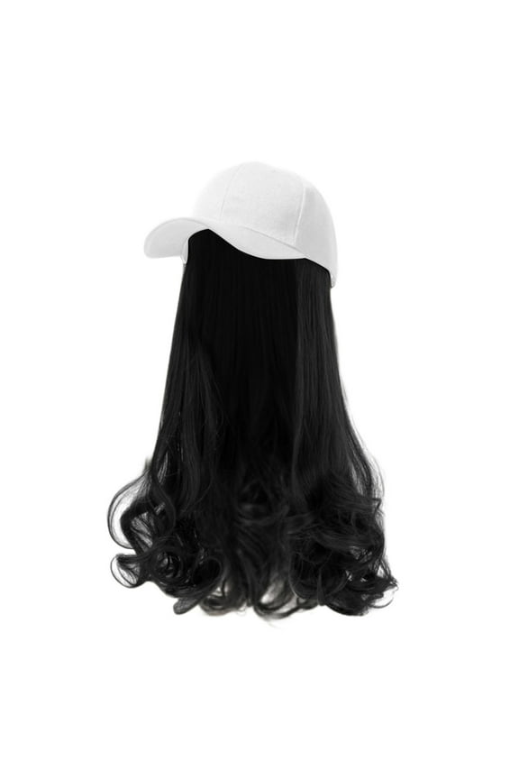 Baseball Cap With Hair Extensions Synthetic Hair Wig Baseball Hat With Hair Attached Long Pear Roll Curly Adjustable Curly Hairpiece With Baseball Hat Cap Wig For Women Cape Cod Winter Hat Hat Good