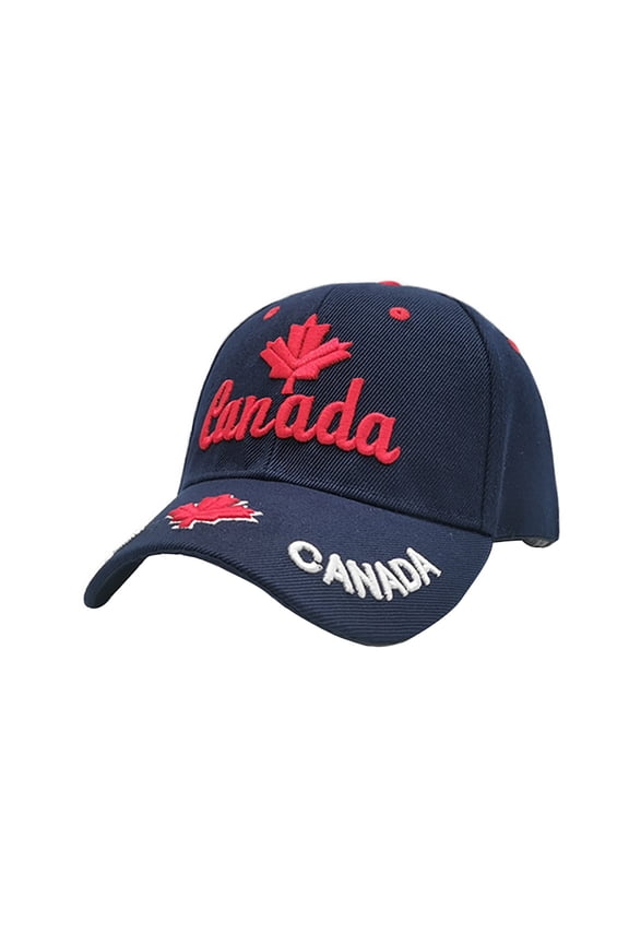Baseball Cap Hats Canadian Maple Leaf Caps Flag Embroidered Unisex Adult Baseball Hat Navy One Size